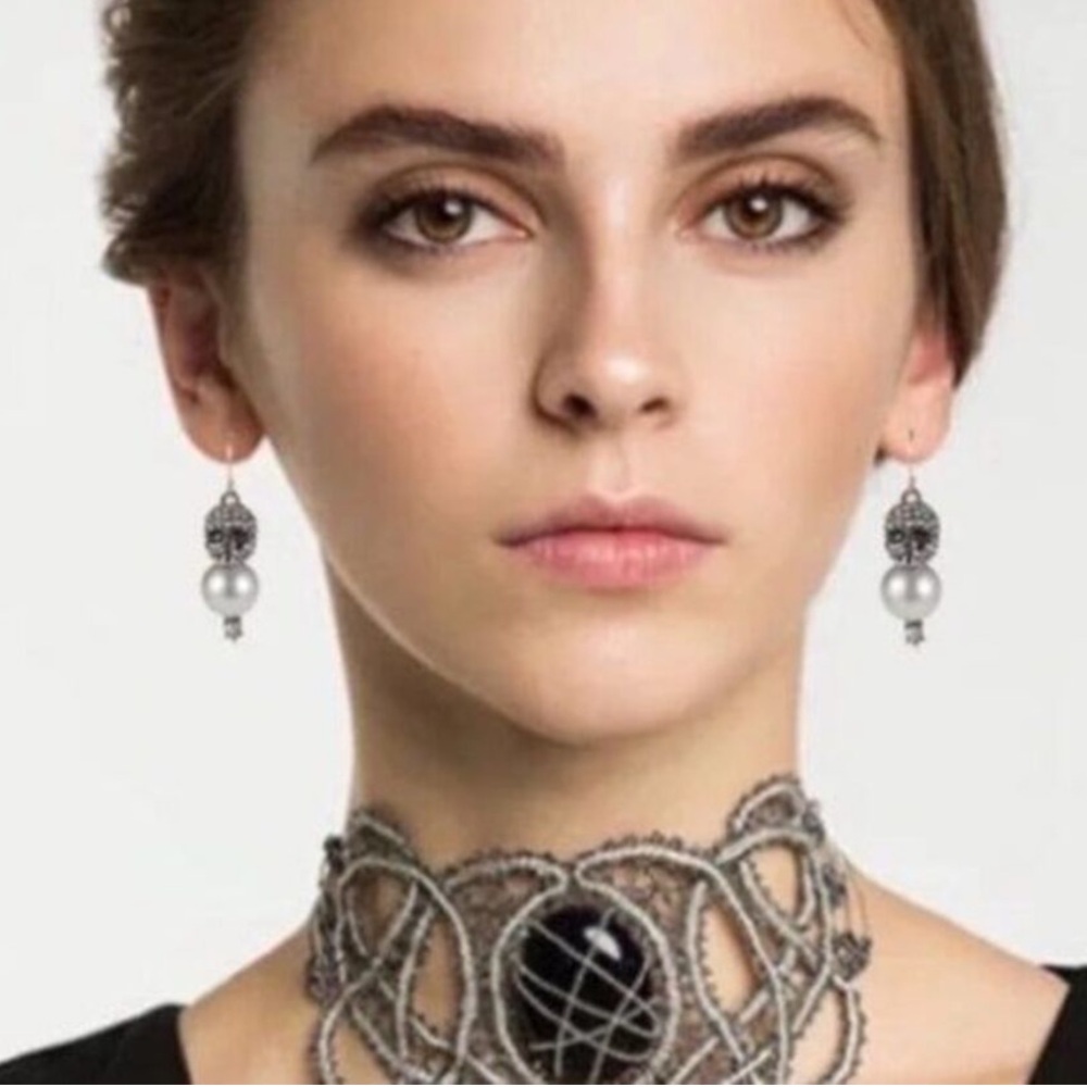 Alexis Bittar Silver and Gold Skull Earrings - Picture 2 of 7